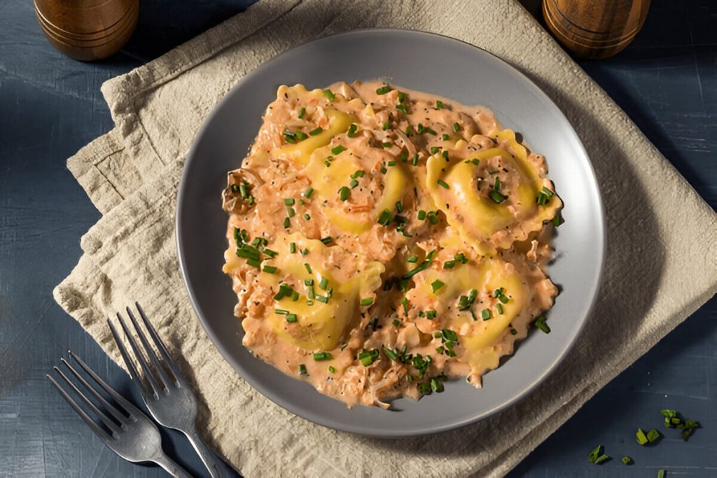 Assembling Your Lobster Ravioli